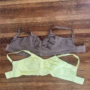 Kindred Bravely Brown and Yellow Nursing/Pumping Bras